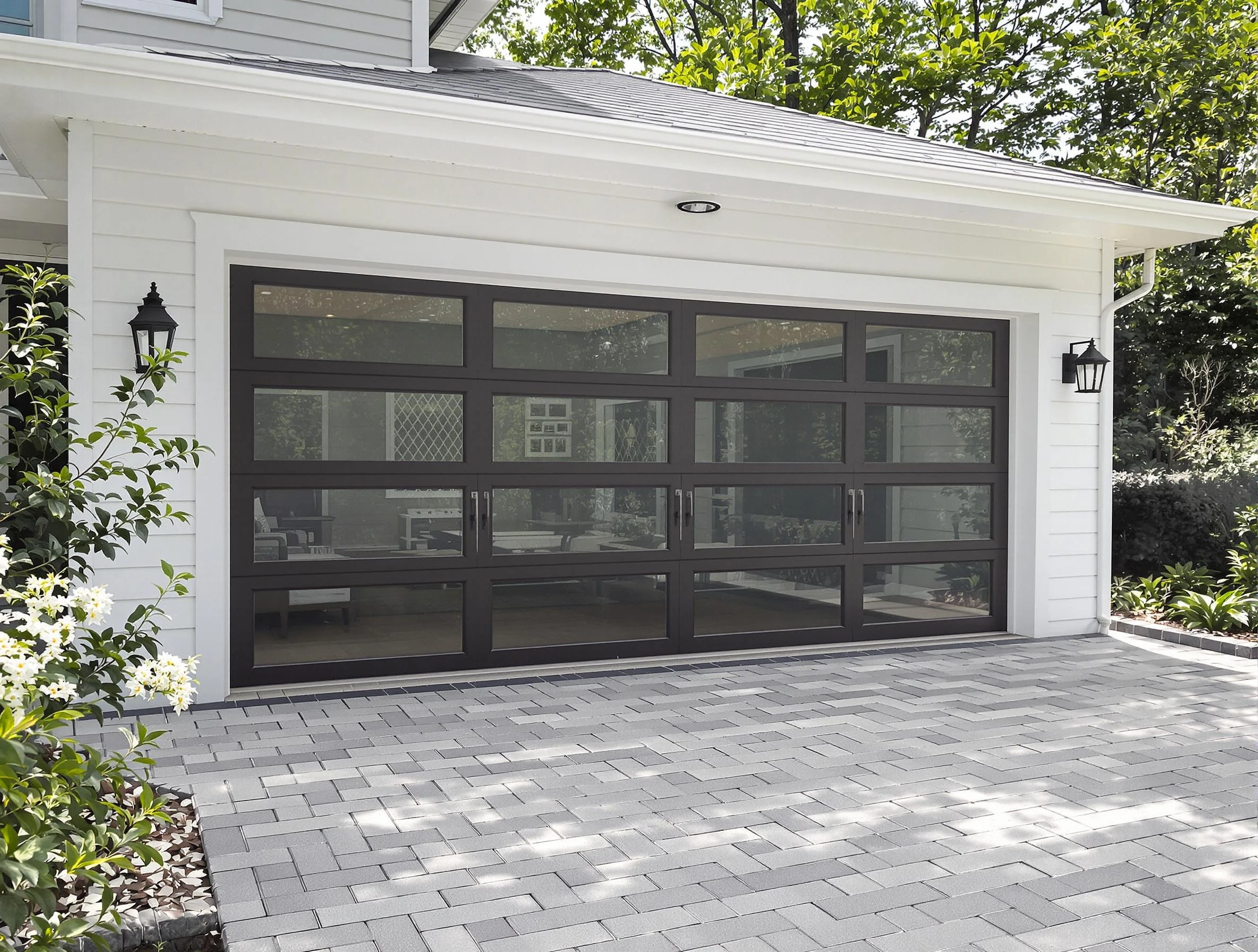 Williamsburg Garage Door Repair design specialist presenting custom garage door options to Williamsburg homeowner
