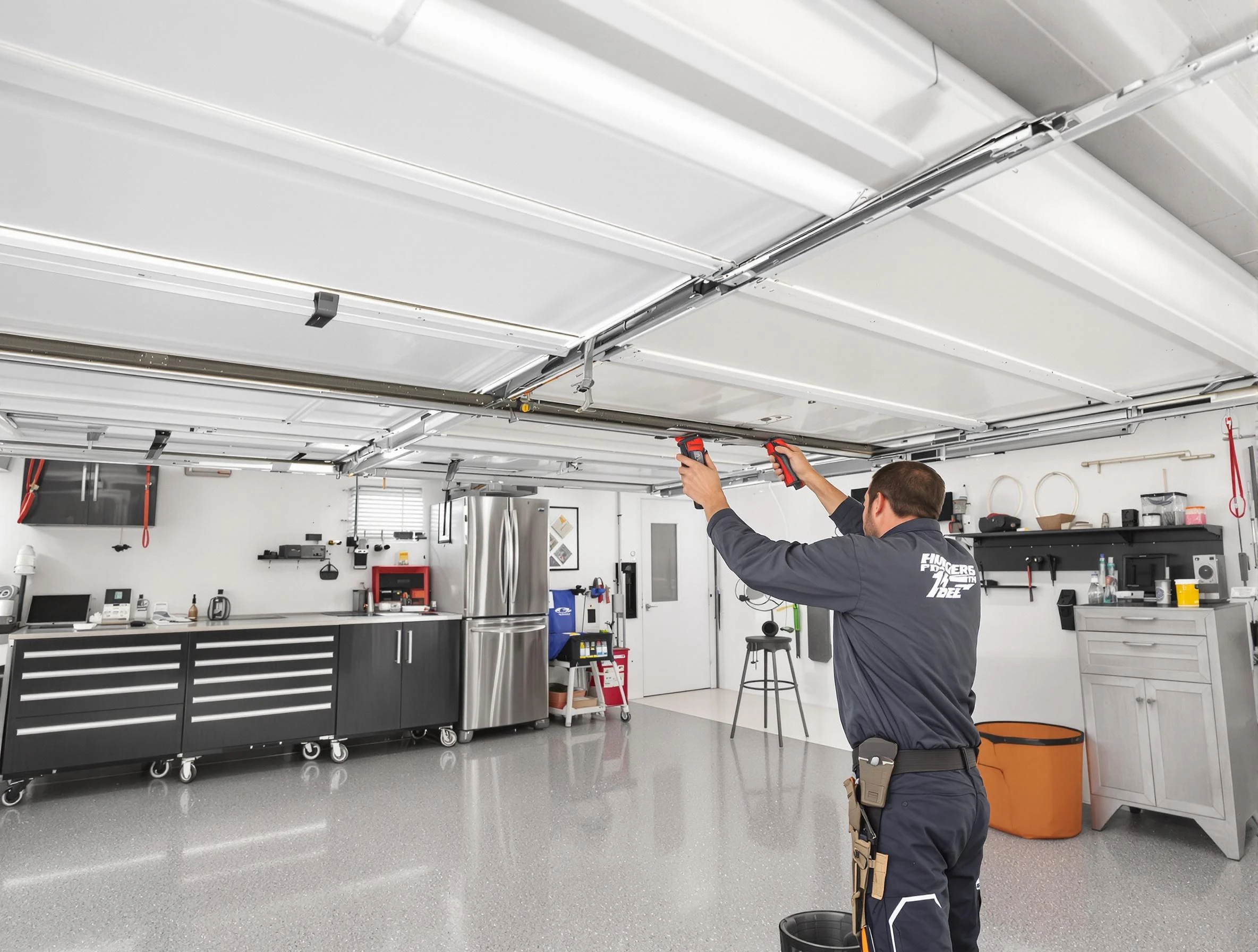 Overhead garage door repair service by Williamsburg Garage Door Repair in Williamsburg